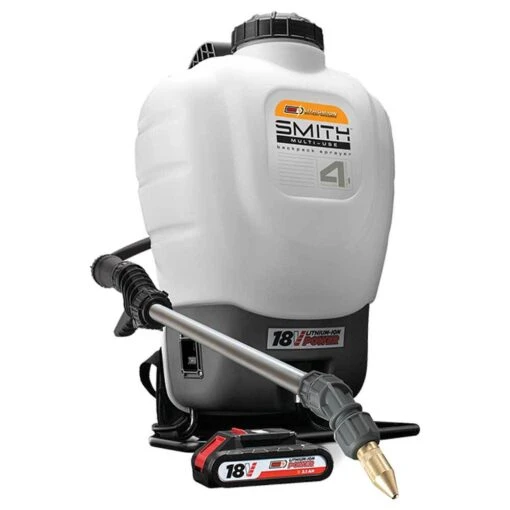 Smith Performance Multi-Purpose 4-Gallon Backpack Sprayer, 18V Li-Ion, 2.0Ah Battery & Compact Charger 1 Smith Performance Multi-Purpose 4-Gallon Backpack Sprayer, 18V Li-Ion, 2.0Ah Battery & Compact Charger -Snow Tools Shop 1000Wx1000H 1052