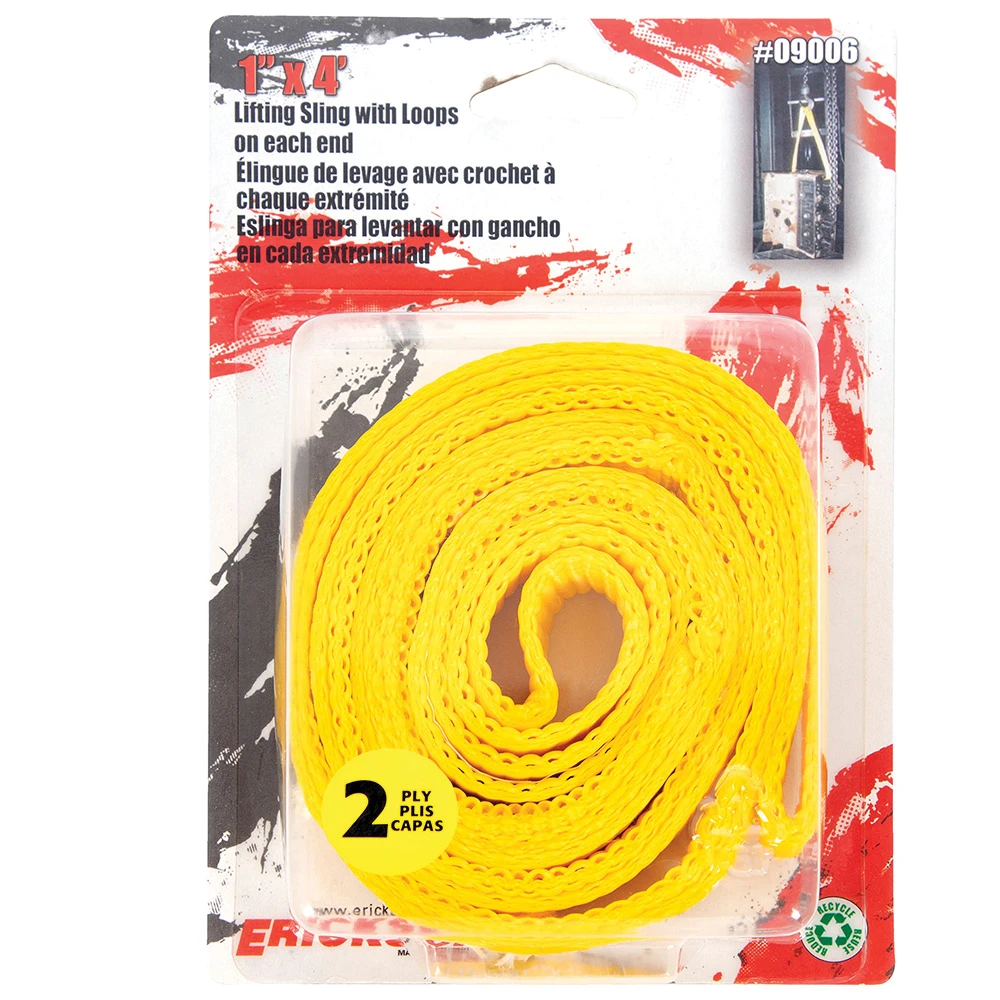 ERICKSON 1 In. X 4 Ft. Eye Ends Double Ply Lift Sling 2 ERICKSON 1 In. X 4 Ft. Eye Ends Double Ply Lift Sling - Image 2