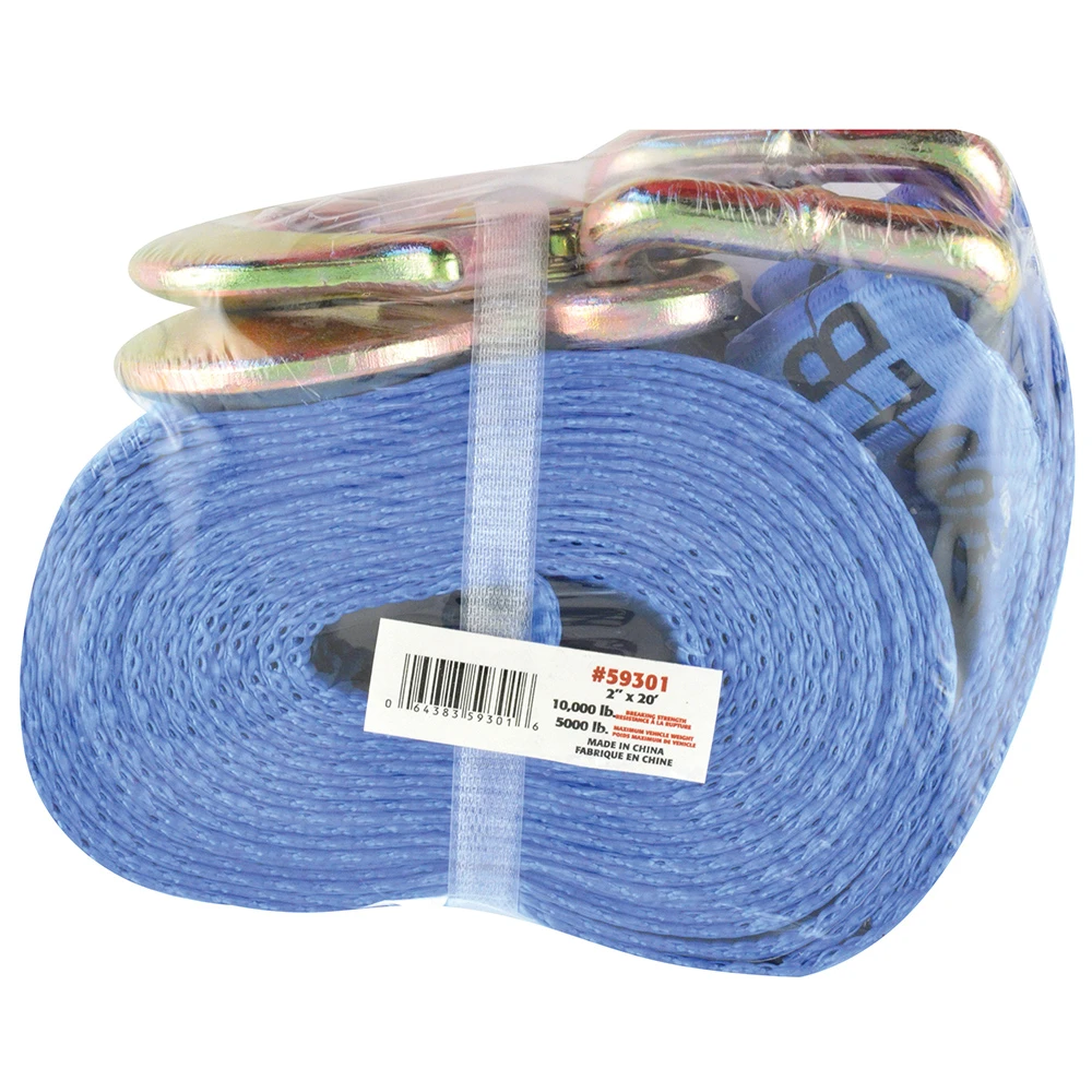 ERICKSON 2 In. X 20 Ft. 10,000 Lb Tow Strap With Safety Snap Hook 3 ERICKSON 2 In. X 20 Ft. 10,000 Lb Tow Strap With Safety Snap Hook - Image 3