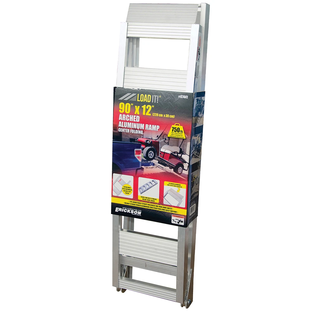 ERICKSON "LOAD IT" Aluminum Folding Arched Loading Ramp 12 In. X 90 In. 750 Lb 3 ERICKSON "LOAD IT" Aluminum Folding Arched Loading Ramp 12 In. X 90 In. 750 Lb - Image 3