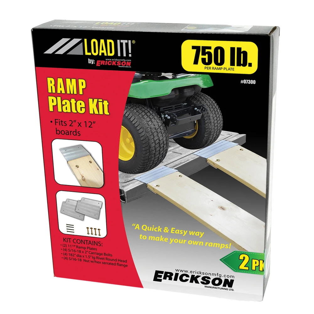 ERICKSON 750 Lb 12 In. Aluminum Ramp End Plate Kit 2 ERICKSON 750 Lb 12 In. Aluminum Ramp End Plate Kit - Image 2