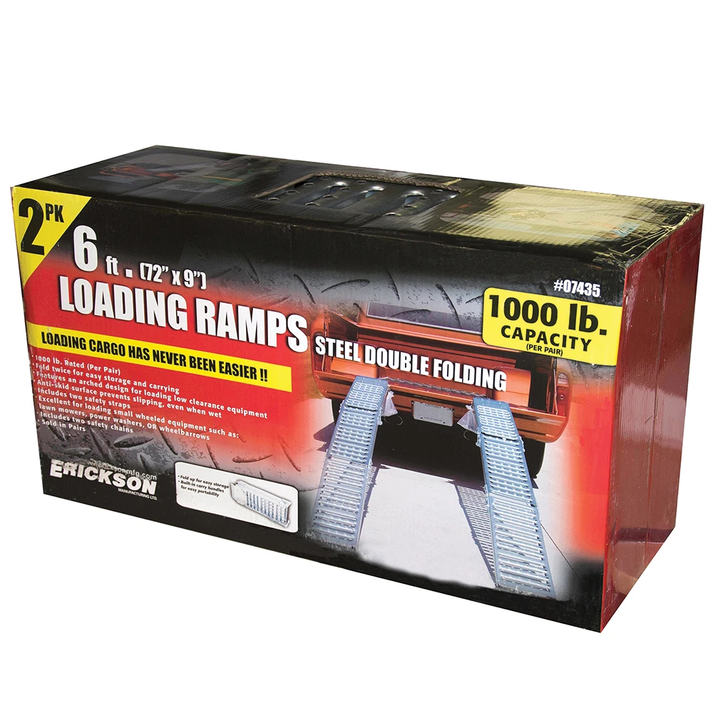 ERICKSON Steel Tri-Fold Arched Loading Ramps 9 In. X 72 In. 1000 Lb - 2 PK 3 ERICKSON Steel Tri-Fold Arched Loading Ramps 9 In. X 72 In. 1000 Lb - 2 PK - Image 3