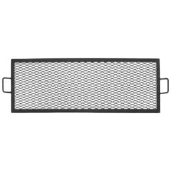 Sunnydaze X-Marks Rectangle Fire Pit Cooking Grill 36in.