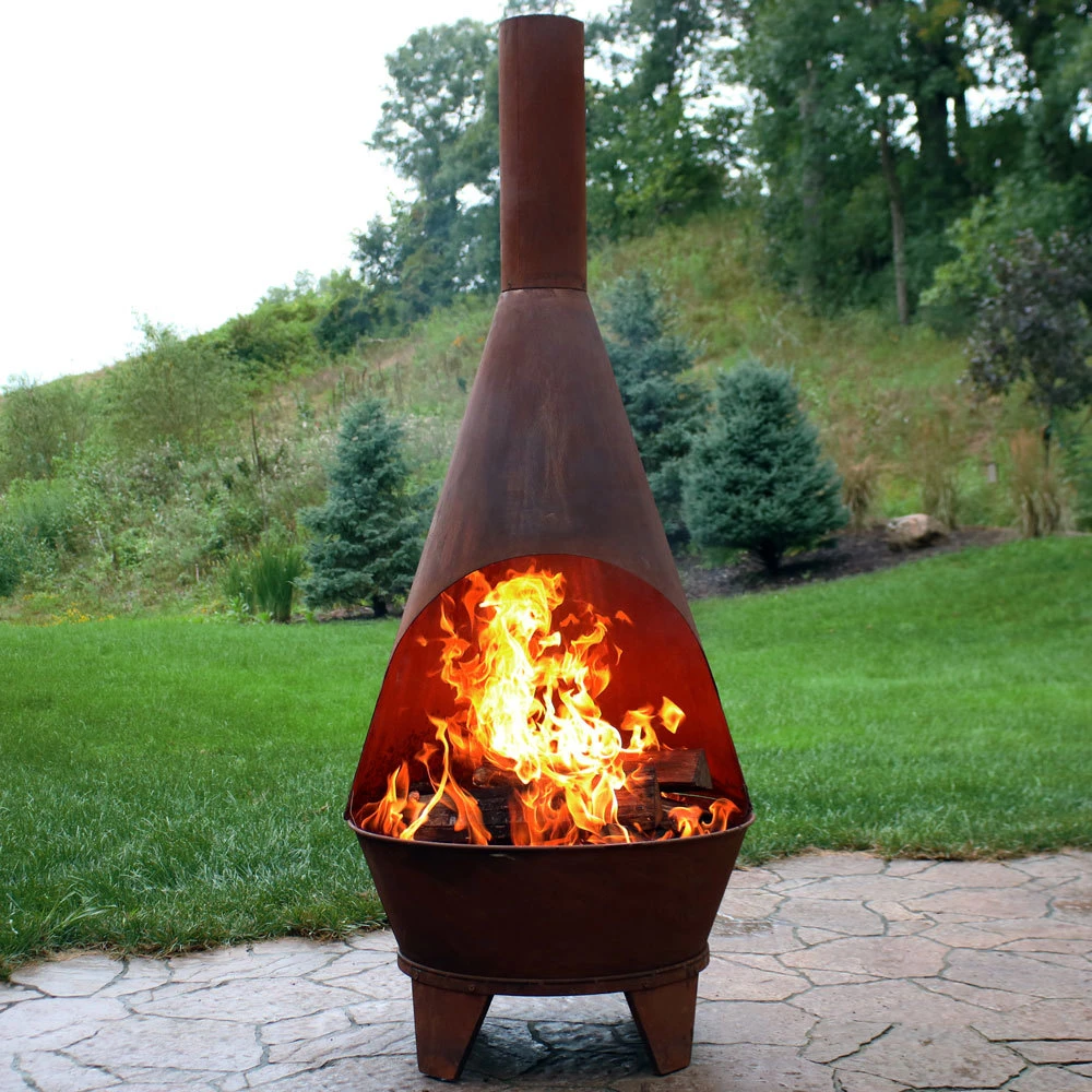 Sunnydaze Rustic Chiminea Wood Burning Fire Pit 6ft. 2 Sunnydaze Rustic Chiminea Wood Burning Fire Pit 6ft. - Image 2