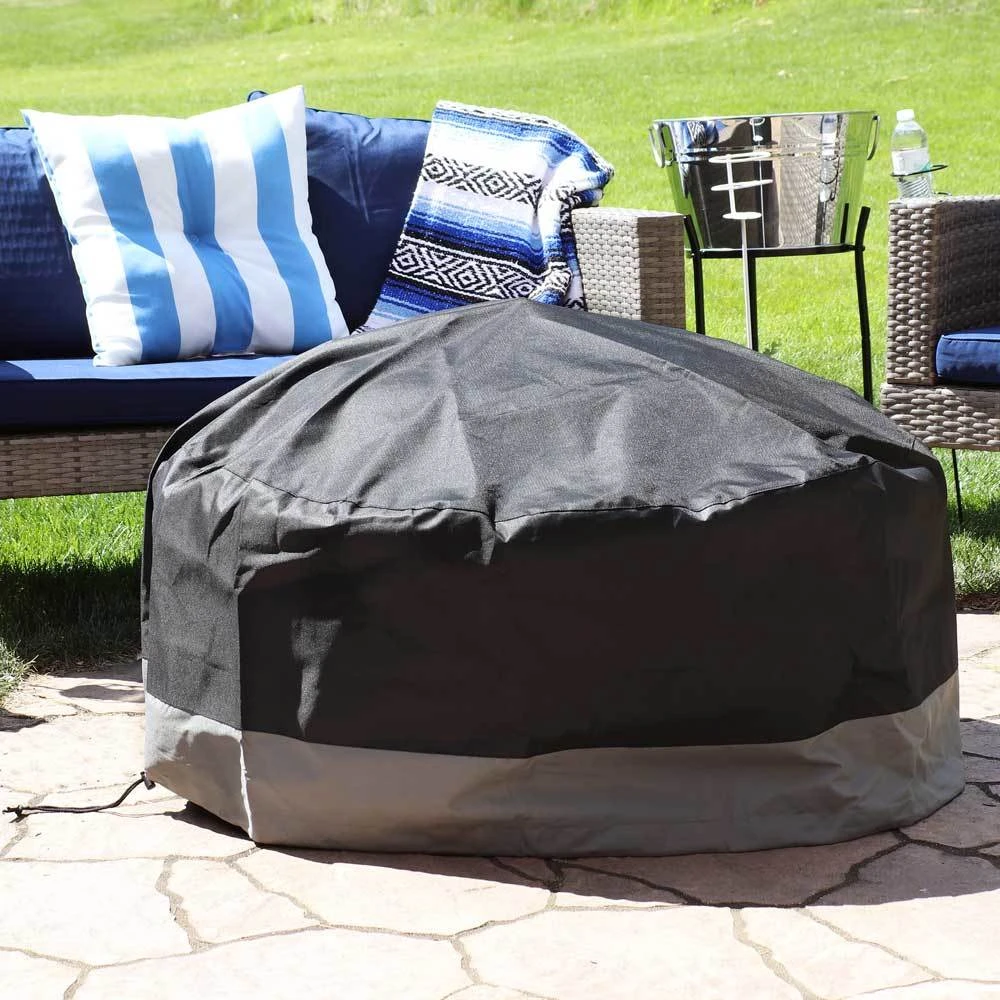 Sunnydaze Round Outdoor Fire Pit Cover 2 Sunnydaze Round Outdoor Fire Pit Cover - Image 2