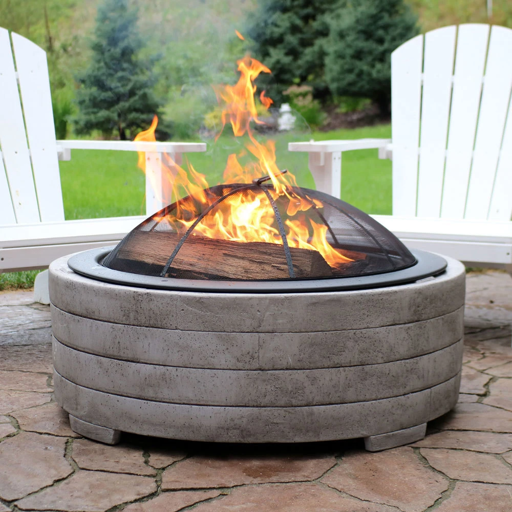 Sunnydaze Faux Stone Wood Burning Fire Pit 2 Sunnydaze Faux Stone Wood Burning Fire Pit - Image 2