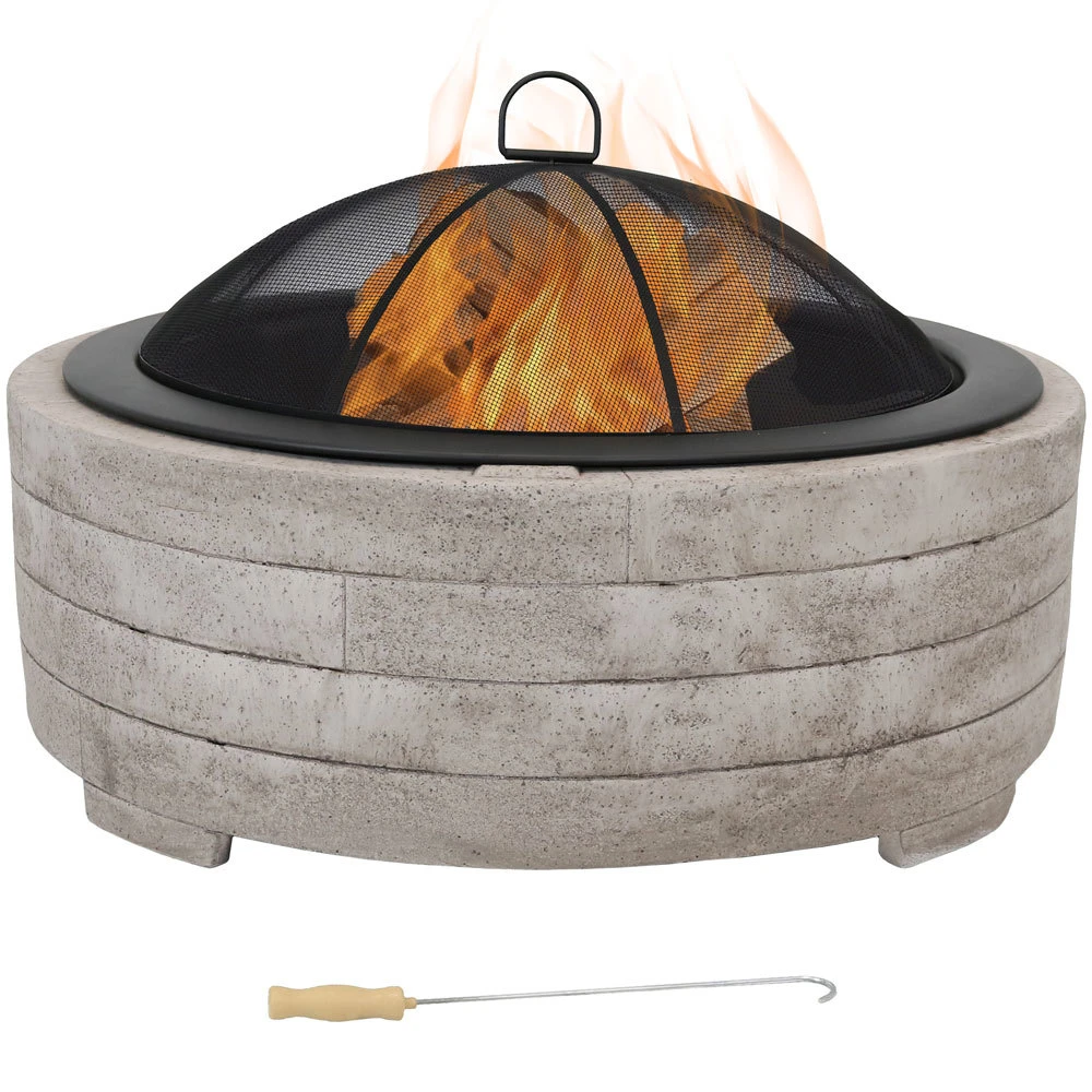 Sunnydaze Faux Stone Wood Burning Fire Pit 3 Sunnydaze Faux Stone Wood Burning Fire Pit - Image 3