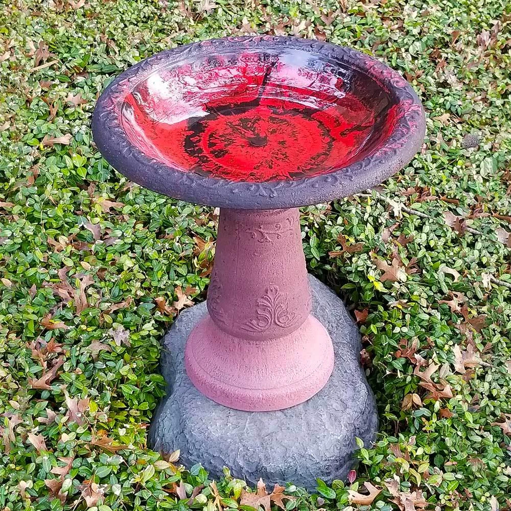 Exaco Endura Clay Bird Bath 2 Exaco Endura Clay Bird Bath - Image 2