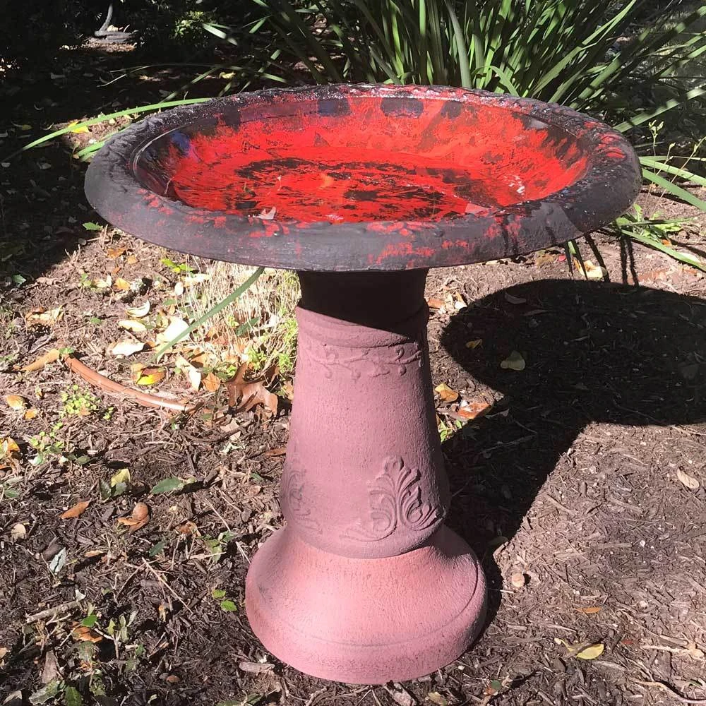 Exaco Endura Clay Bird Bath 3 Exaco Endura Clay Bird Bath - Image 3