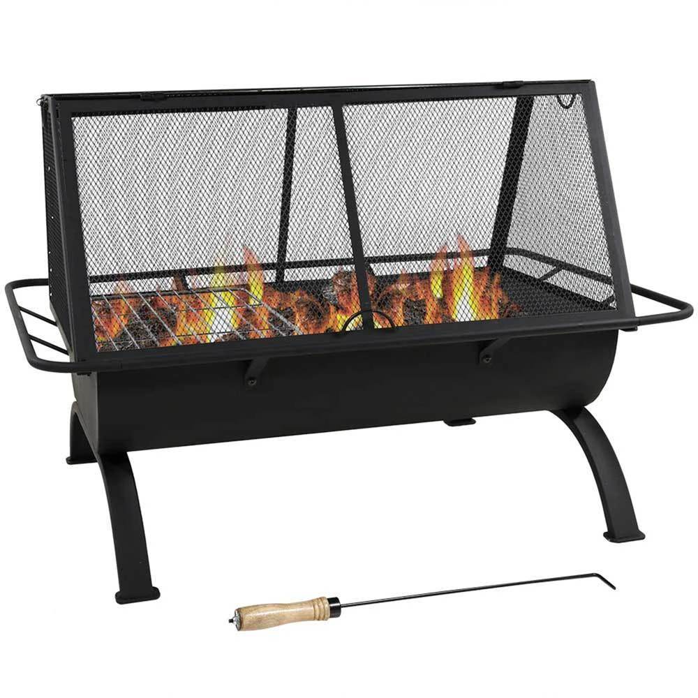 Sunnydaze Northland Grill Wood Burning Fire Pit 1 Sunnydaze Northland Grill Wood Burning Fire Pit