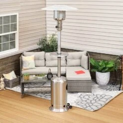 Sunnydaze Outdoor Patio Heater With Shelf, Wheels, And Cover Stainless Steel 7-Foot 9 Sunnydaze Outdoor Patio Heater With Shelf, Wheels, And Cover Stainless Steel 7-Foot -Snow Tools Shop 1000Wx1000H 664