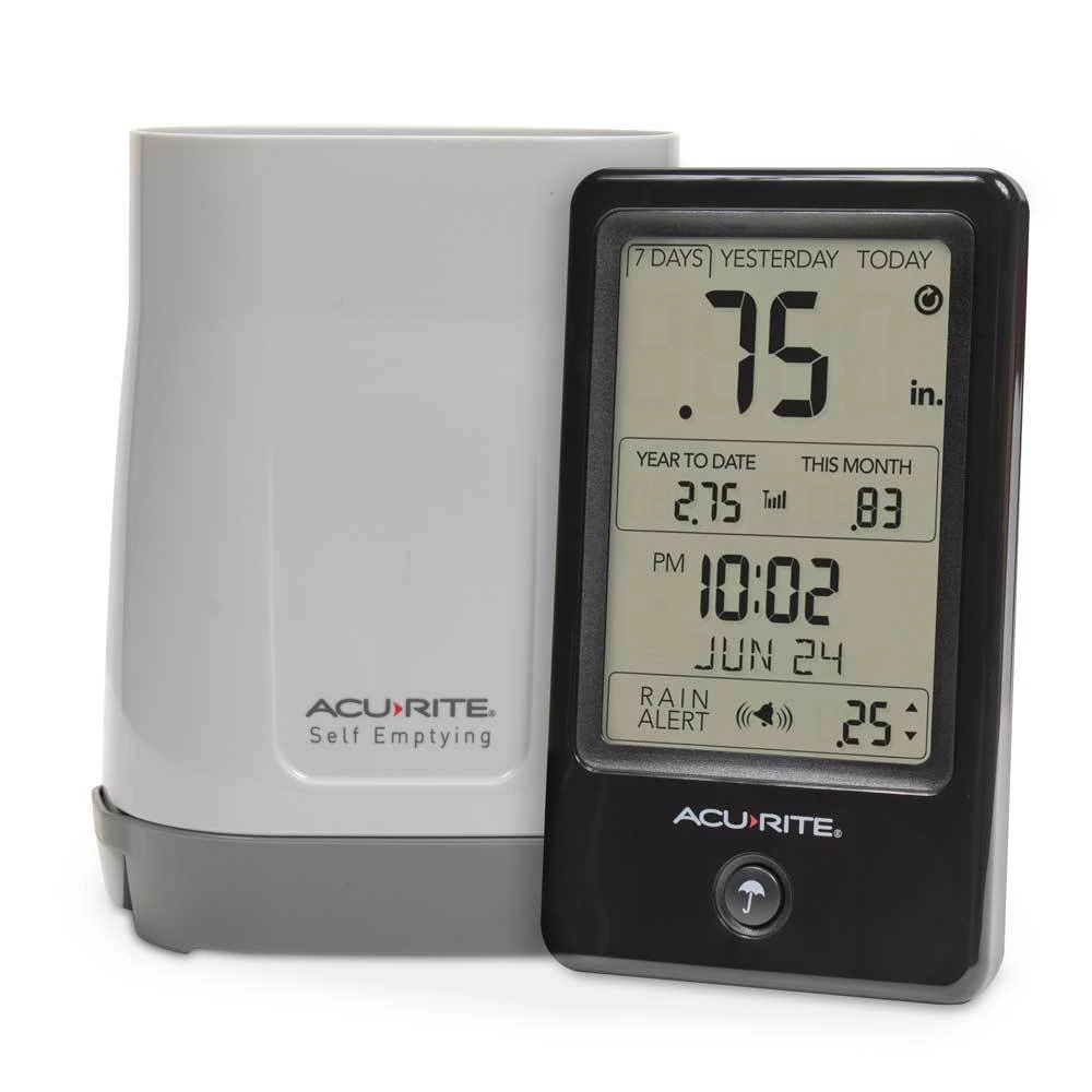 AcuRite Digital Rain Gauge With Indoor Display 1 AcuRite Digital Rain Gauge With Indoor Display