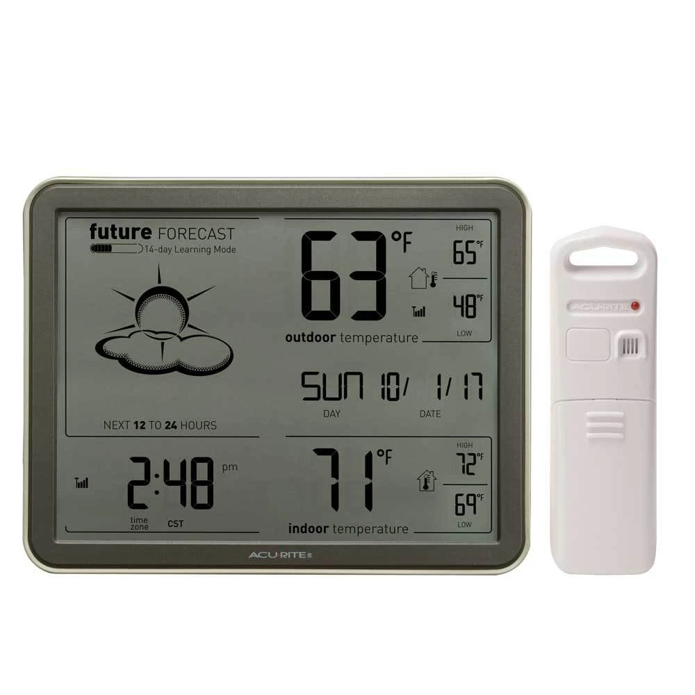 AcuRite Wireless Weather Station With Forecast, Indoor/Outdoor Temperature And Atomic Clock 2 AcuRite Wireless Weather Station With Forecast, Indoor/Outdoor Temperature And Atomic Clock - Image 2