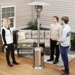 Sunnydaze Outdoor Patio Heater With Wheels And Cover Stainless Steel 7-Foot -Snow Tools Shop 1000Wx1000H 691