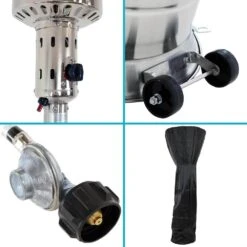 Sunnydaze Outdoor Patio Heater With Wheels And Cover Stainless Steel 7-Foot -Snow Tools Shop 1000Wx1000H 693