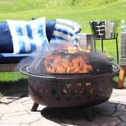 Sunnydaze Crossweave Wood Burning Fire Pit 9 Sunnydaze Crossweave Wood Burning Fire Pit -Snow Tools Shop 1000Wx1000H 702