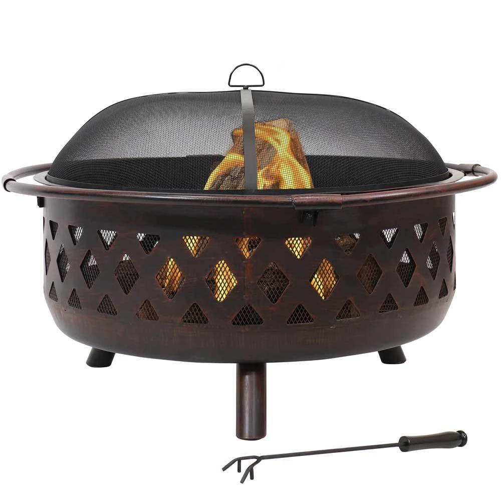 Sunnydaze Crossweave Wood Burning Fire Pit 6 Sunnydaze Crossweave Wood Burning Fire Pit - Image 6